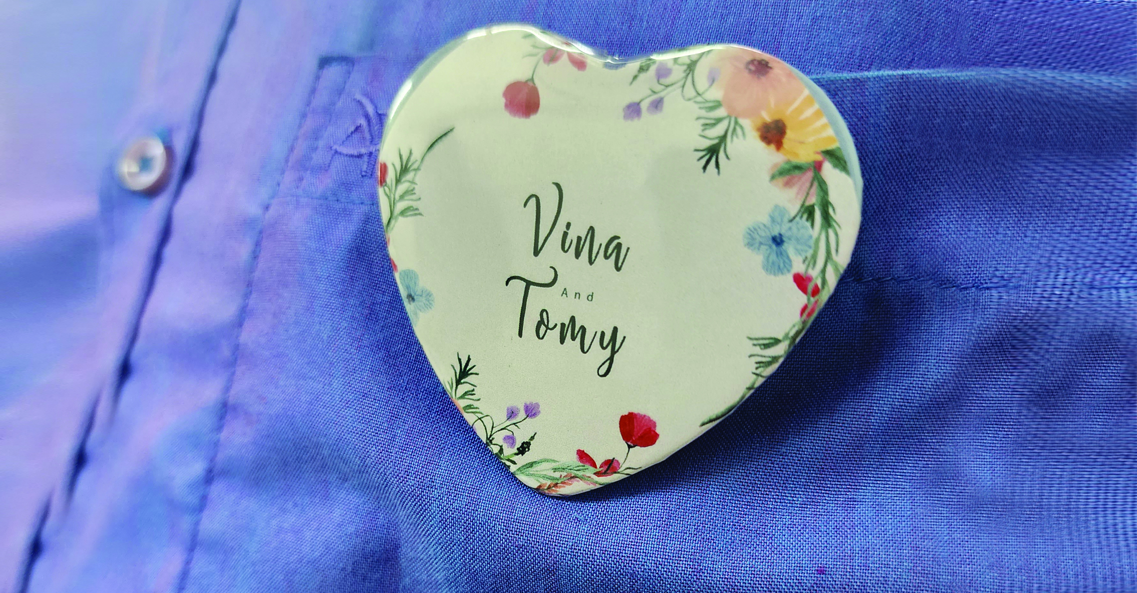 Heart Shaped Button Badges3
