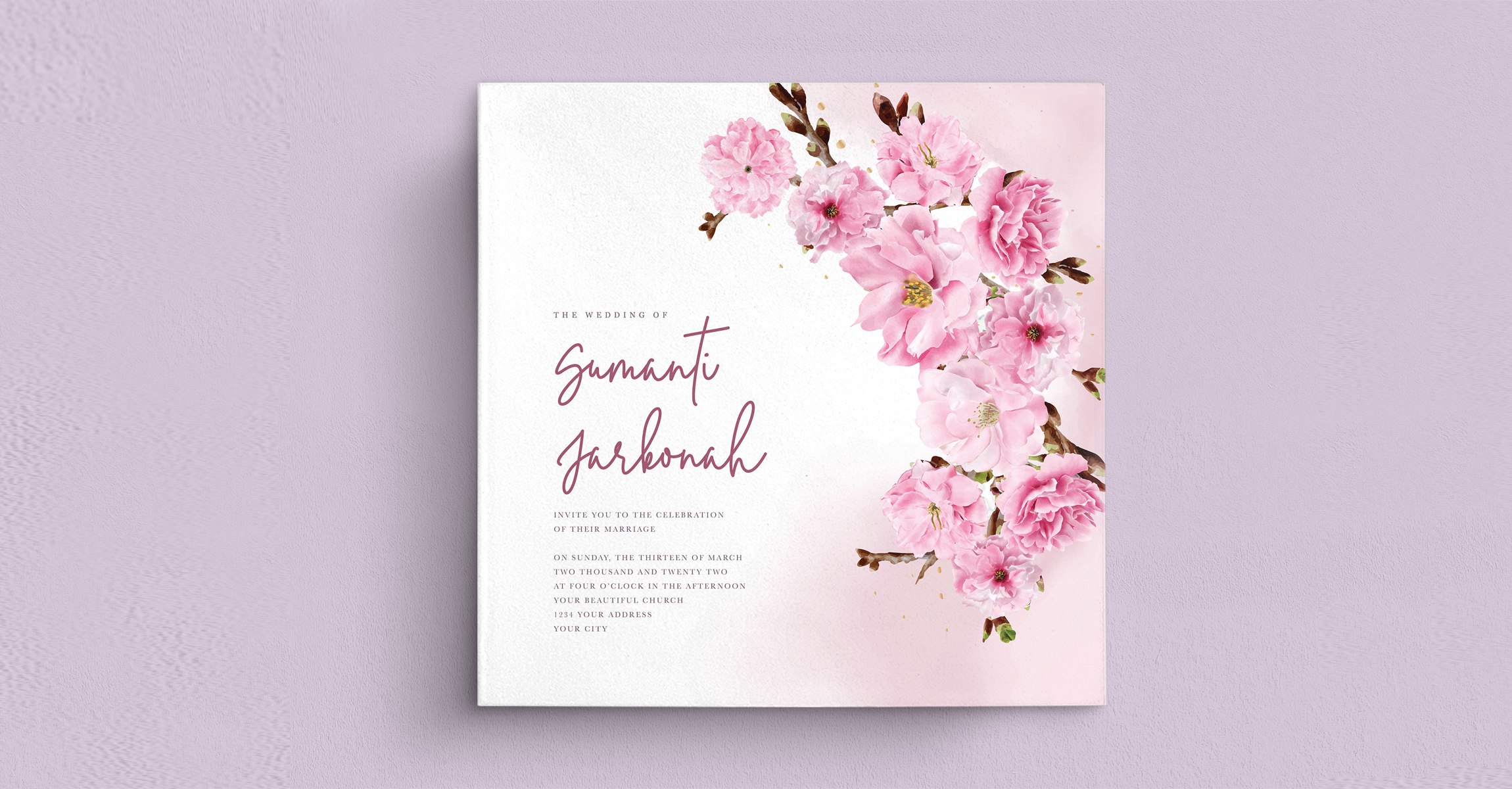 Square Wedding Invitation Cards 2